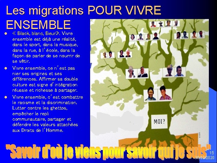 Les migrations POUR VIVRE ENSEMBLE « Black, blanc, Beur» . Vivre l l l