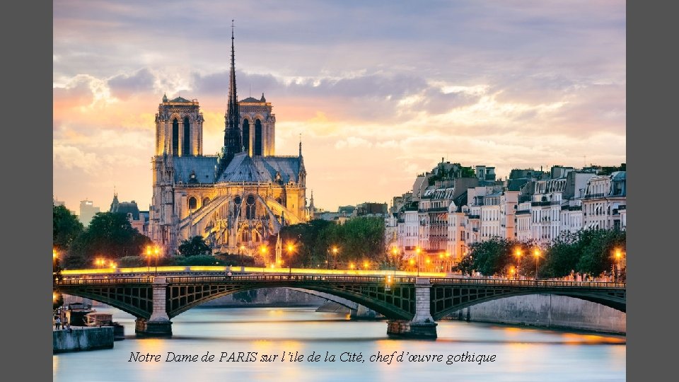 Notre Dame de PARIS sur l’ile de la Cité, chef d’œuvre gothique 