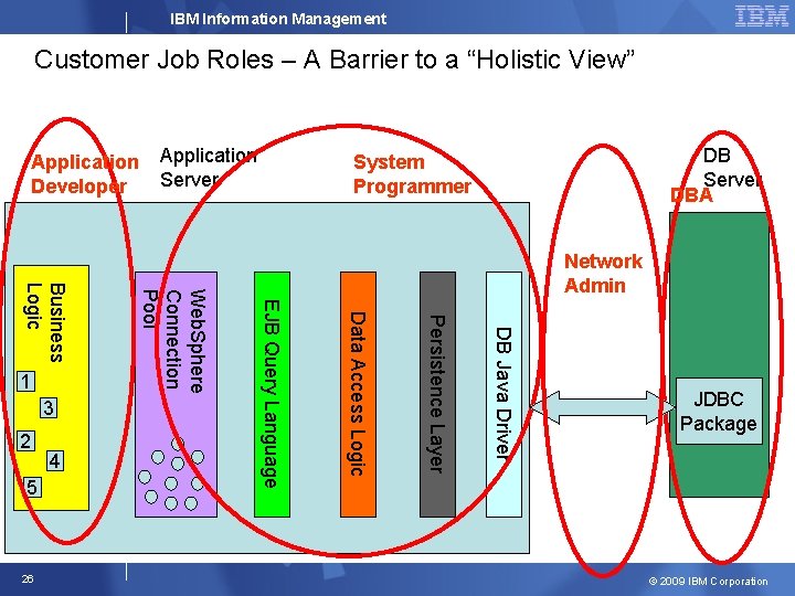 IBM Information Management Customer Job Roles – A Barrier to a “Holistic View” Application