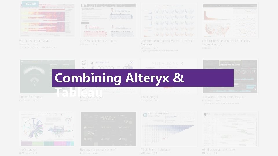 Combining Alteryx & Tableau 