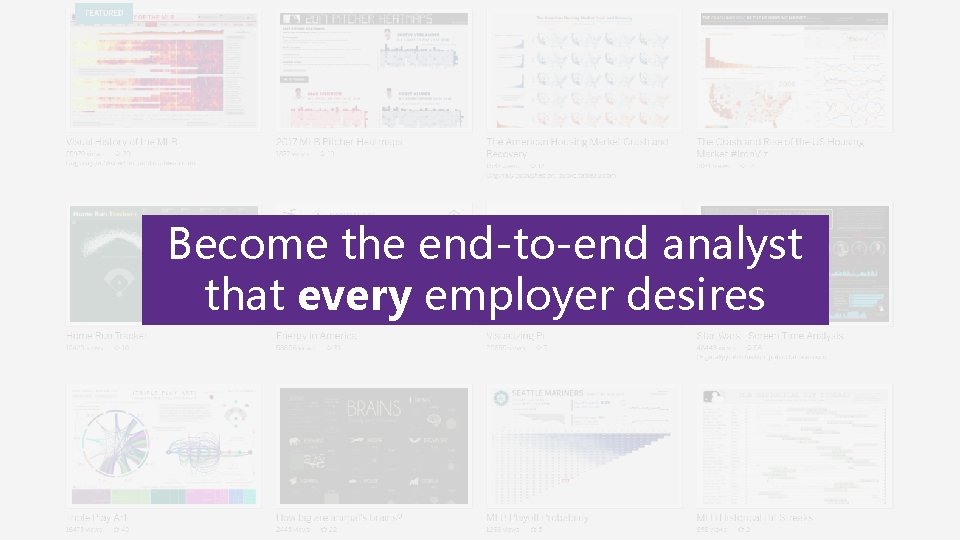 Become the end-to-end analyst that every employer desires 