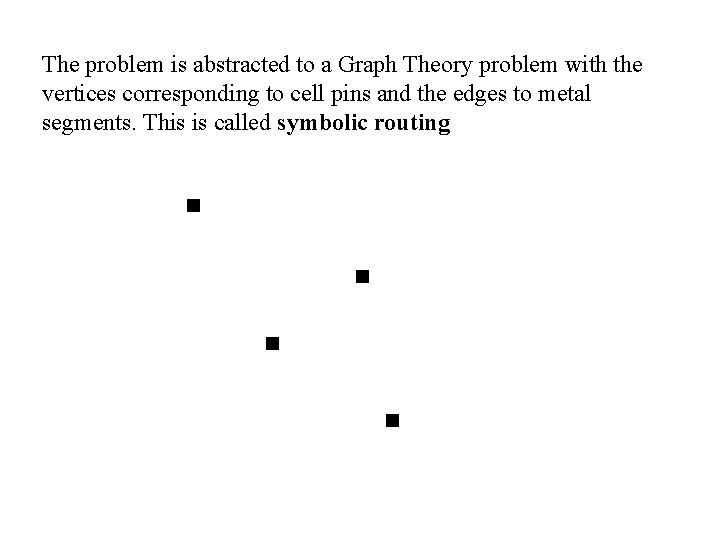 The problem is abstracted to a Graph Theory problem with the vertices corresponding to