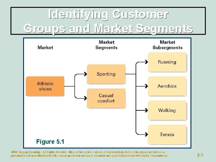 Identifying Customer Groups and Market Segments Figure 5. 1 2010 Cengage Learning. All Rights