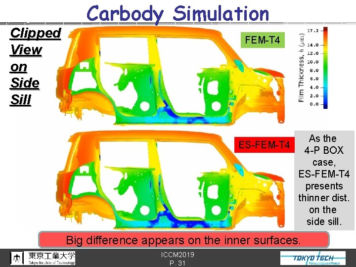 Clipped View on Side Sill Carbody Simulation FEM-T 4 As the ES-FEM-T 4 4
