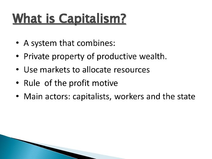 What is Capitalism? 