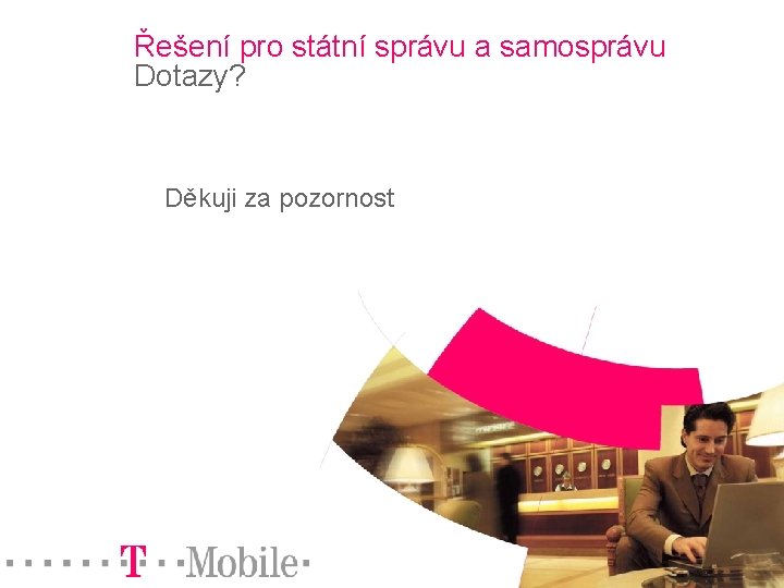Řešení pro státní správu a samosprávu Dotazy? Děkuji za pozornost Strana 20 © 2004