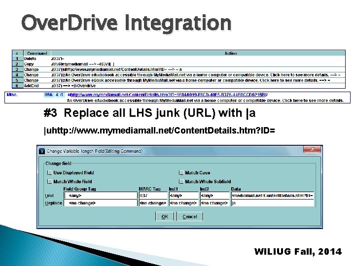 Over. Drive Integration #3 Replace all LHS junk (URL) with |a |uhttp: //www. mymediamall.