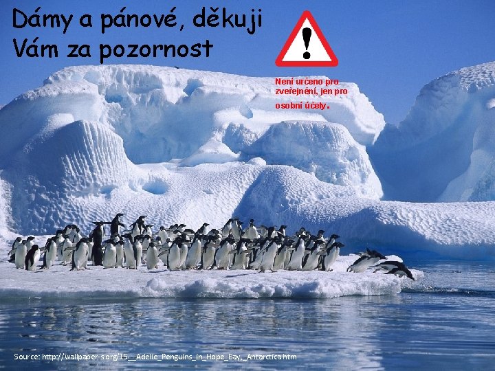 Dámy a pánové, děkuji Vám za pozornost Není určeno pro zveřejnění, jen pro osobní