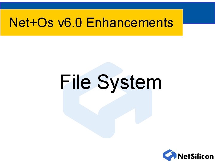 Net+Os v 6. 0 Enhancements File System 