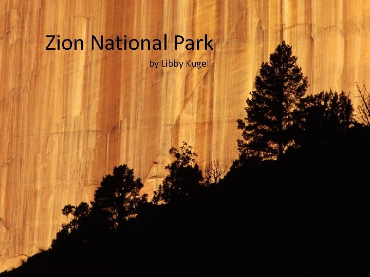 Zion National Park by Libby Kugel http: //parkphoto. gruzi. info/images/National. Parks. USA/Zion. National. Park.