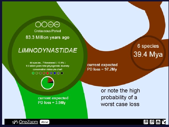 or note the high probability of a worst case loss 