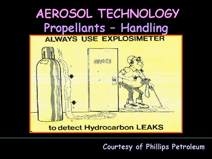 AEROSOL TECHNOLOGY Propellants – Handling Courtesy of Phillips Petroleum 
