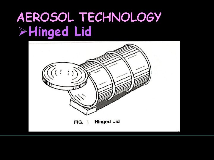 AEROSOL TECHNOLOGY ØHinged Lid 