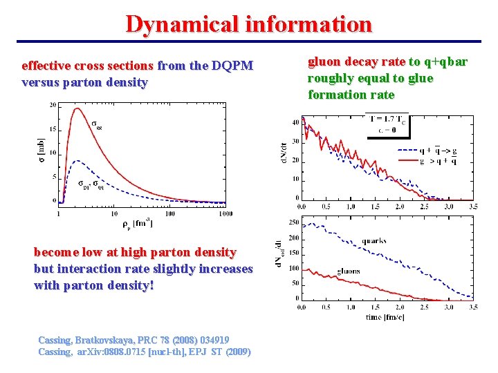 Dynamical information effective cross sections from the DQPM versus parton density become low at