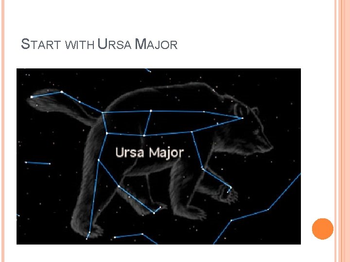 START WITH URSA MAJOR 