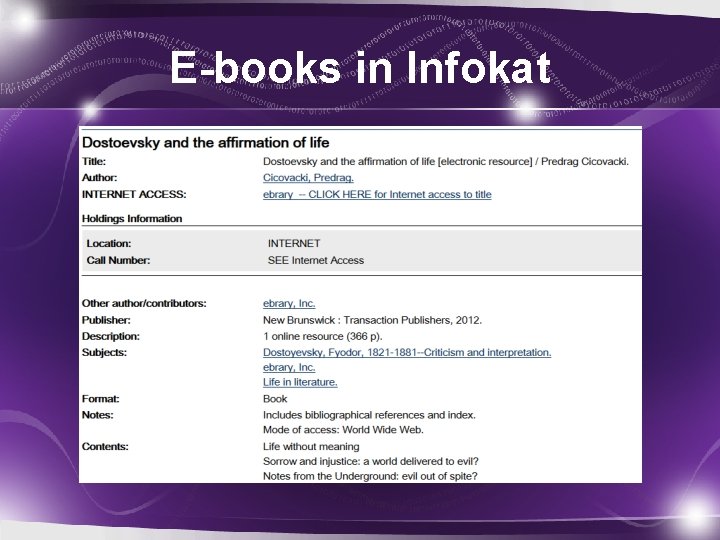 E-books in Infokat 