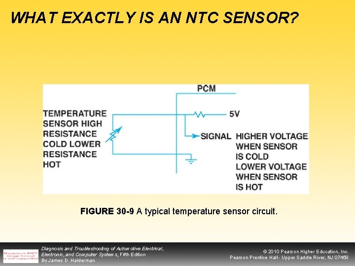 WHAT EXACTLY IS AN NTC SENSOR? FIGURE 30 -9 A typical temperature sensor circuit.