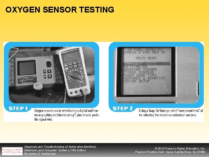 OXYGEN SENSOR TESTING Diagnosis and Troubleshooting of Automotive Electrical, Electronic, and Computer Systems, Fifth