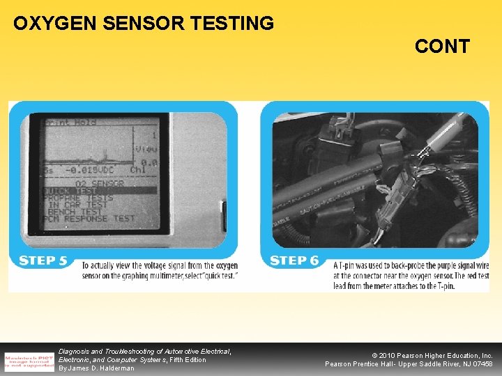 OXYGEN SENSOR TESTING CONT Diagnosis and Troubleshooting of Automotive Electrical, Electronic, and Computer Systems,