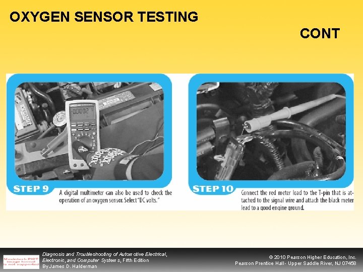 OXYGEN SENSOR TESTING CONT Diagnosis and Troubleshooting of Automotive Electrical, Electronic, and Computer Systems,