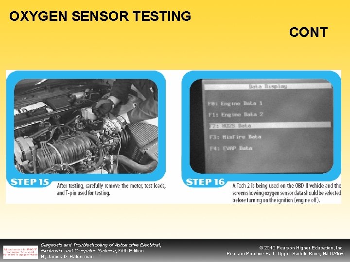 OXYGEN SENSOR TESTING CONT Diagnosis and Troubleshooting of Automotive Electrical, Electronic, and Computer Systems,