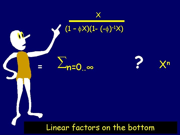 X (1 – X)(1 - (- )-1 X) = n=0. . ∞ ? Linear