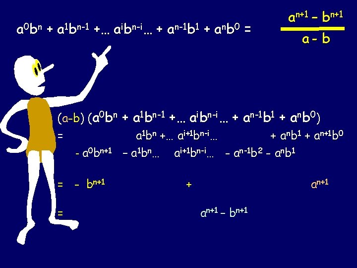 a 0 bn + a 1 bn-1 +… aibn-i… + an-1 b 1 +