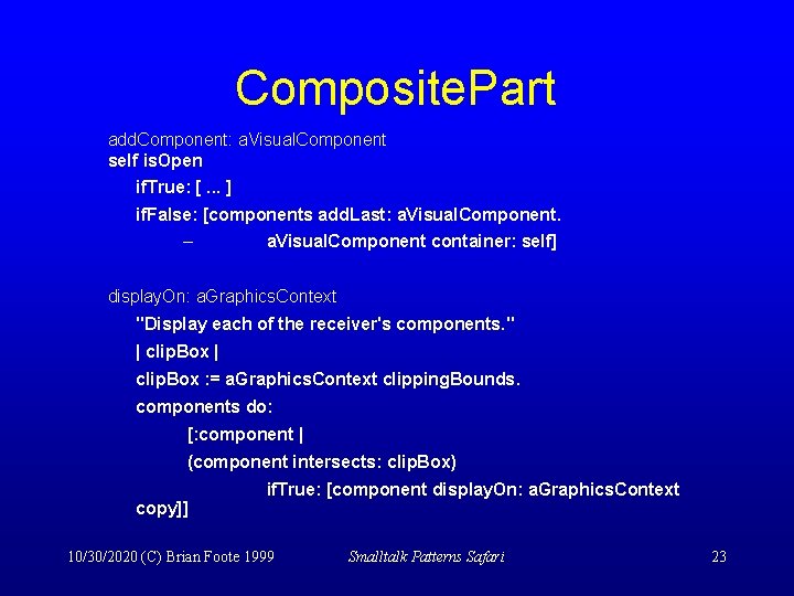Composite. Part add. Component: a. Visual. Component self is. Open if. True: [. .