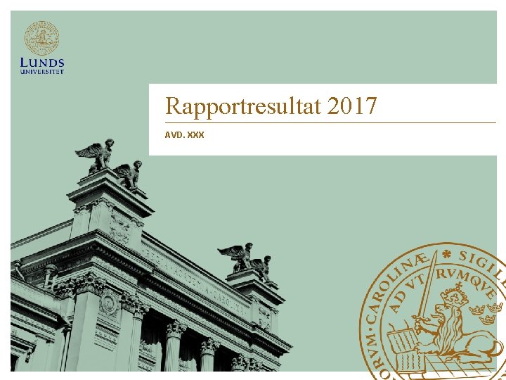 Rapportresultat 2017 AVD. XXX 