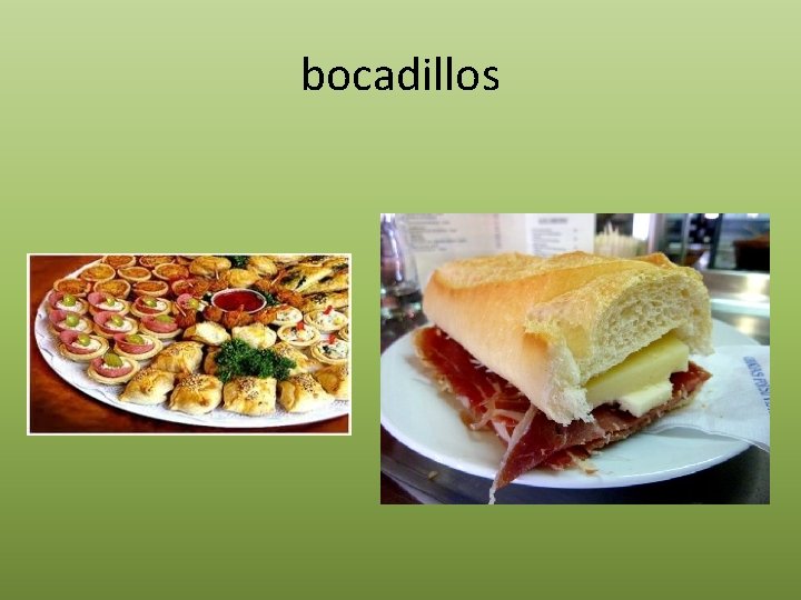 bocadillos 