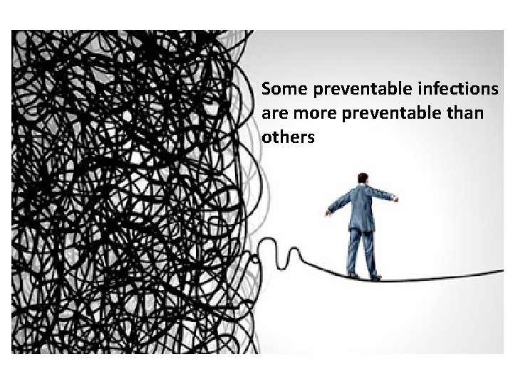 Some preventable infections are more preventable than others 
