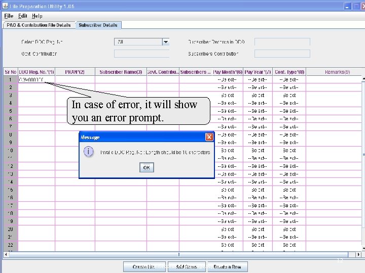 In case of error, it will show you an error prompt. Central Recordkeeping Agency,
