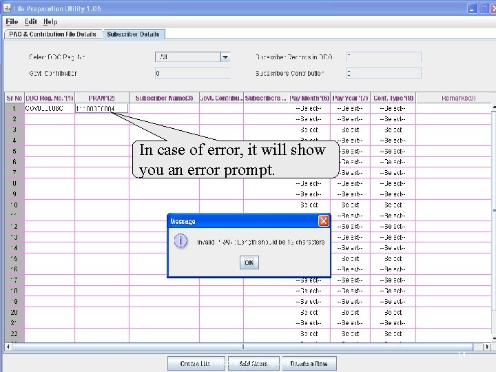 In case of error, it will show you an error prompt. Central Recordkeeping Agency,