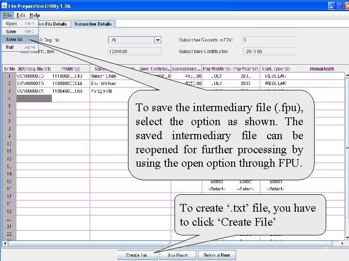To save the intermediary file (. fpu), select the option as shown. The saved