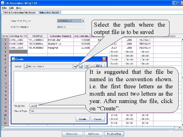 Select the path where the output file is to be saved It is suggested