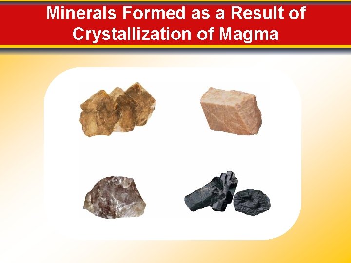 Minerals Formed as a Result of Crystallization of Magma 