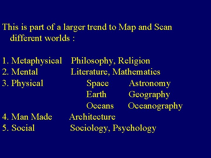 This is part of a larger trend to Map and Scan different worlds :