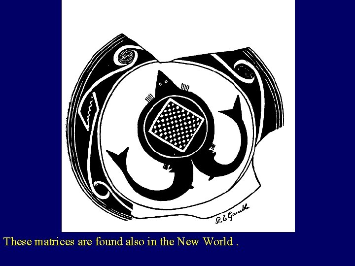 These matrices are found also in the New World. 