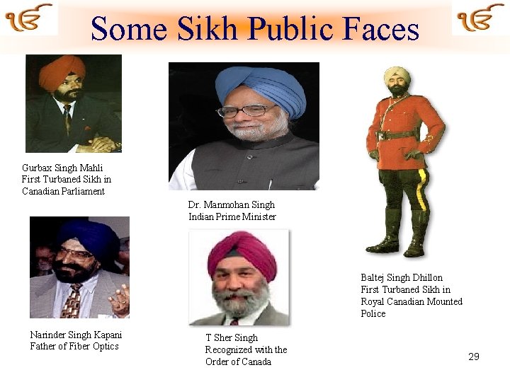 Some Sikh Public Faces Gurbax Singh Mahli First Turbaned Sikh in Canadian Parliament Dr.