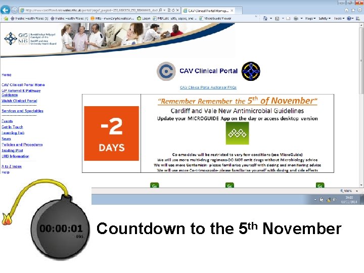 Countdown to the 5 th November 