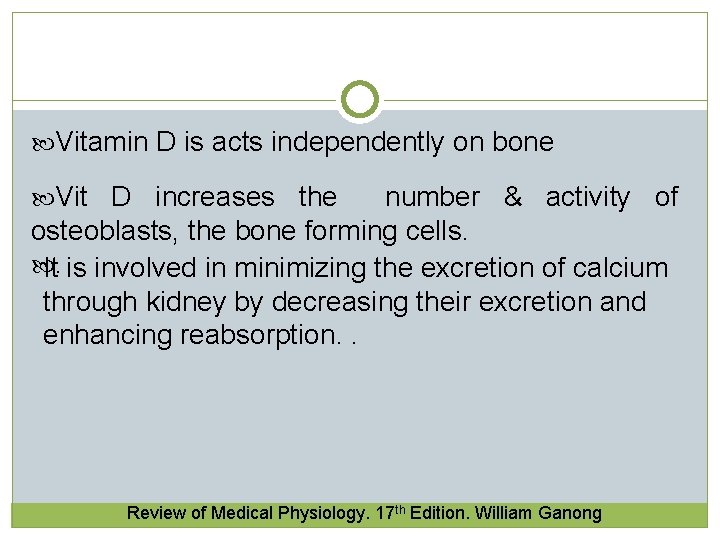 Vitamin D is acts independently on bone Vit D increases the number &  Vitamin D is acts independently on bone Vit D increases the number &