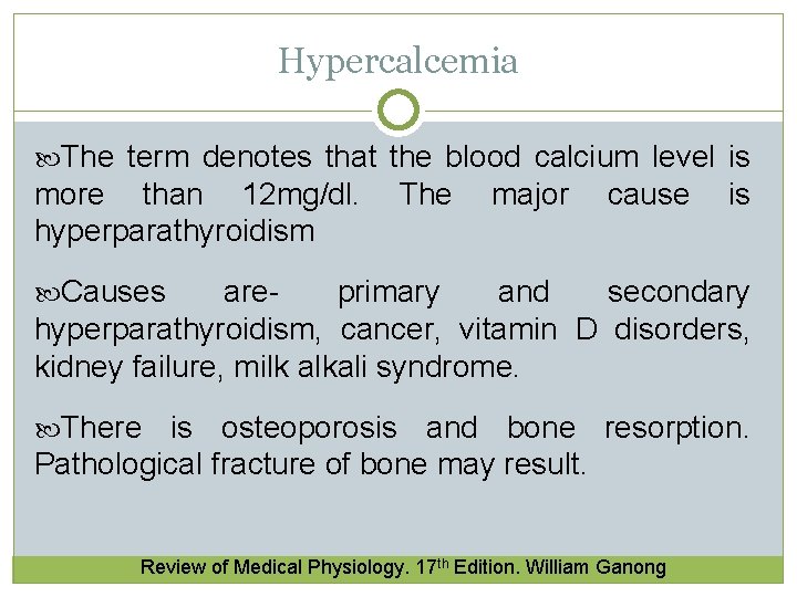 Hypercalcemia The term denotes that the blood calcium level is more than 12 mg/dl. Hypercalcemia The term denotes that the blood calcium level is more than 12 mg/dl.