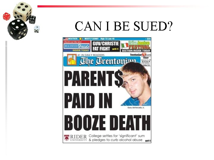 CAN I BE SUED? 
