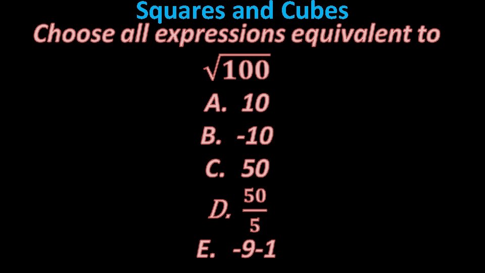  Squares and Cubes 