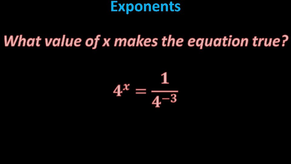 Exponents 