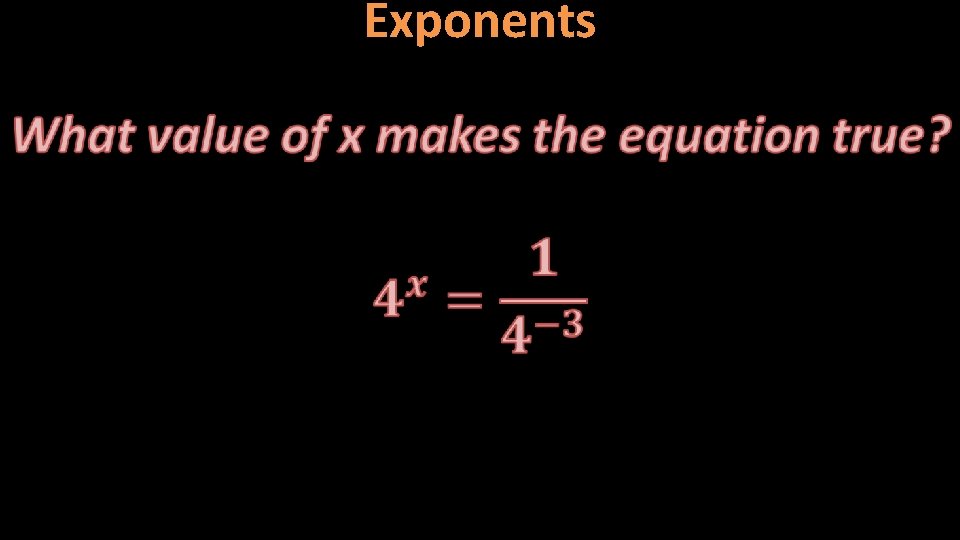 Exponents 