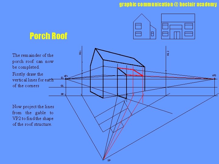 graphic communication @ boclair academy EL HL 2 The remainder of the porch roof