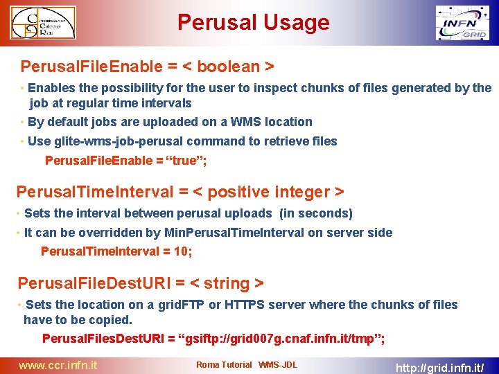 Perusal Usage Perusal. File. Enable = < boolean > • Enables the possibility for