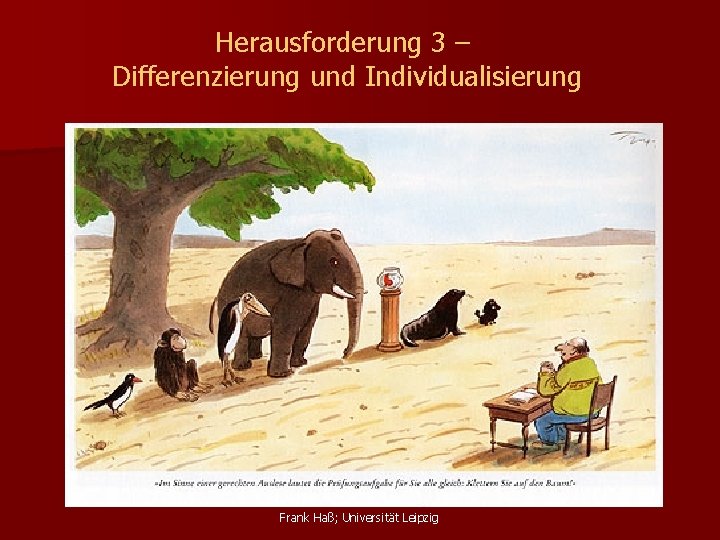 Herausforderung 3 – Differenzierung und Individualisierung Frank Haß; Universität Leipzig 