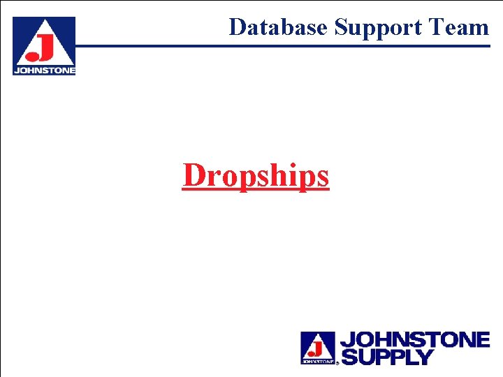 Database Support Team Dropships 